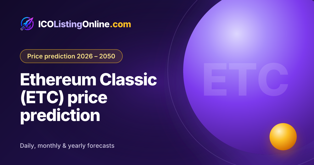 Ethereum Classic (ETC) price prediction — ICO Listing Online