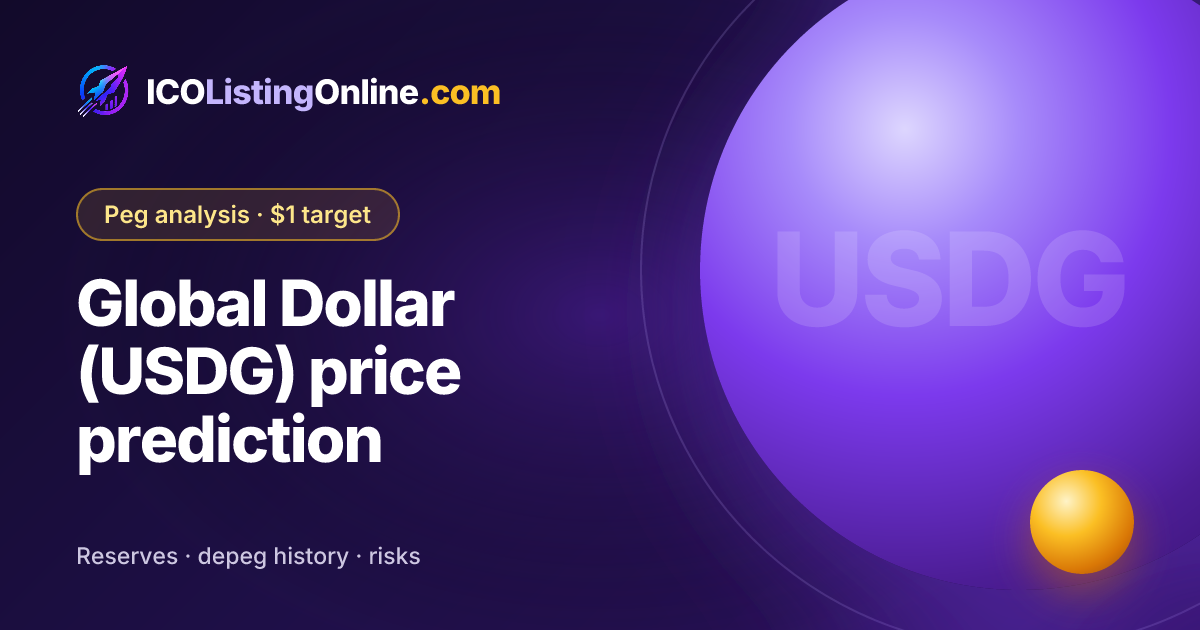 Global Dollar (USDG) price prediction — ICO Listing Online