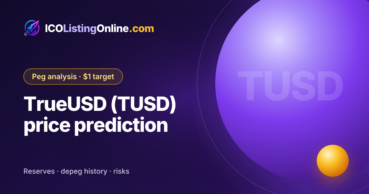 TrueUSD (TUSD) price prediction — ICO Listing Online
